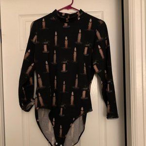 Samantha Pleet Candle Bodysuit Size Large